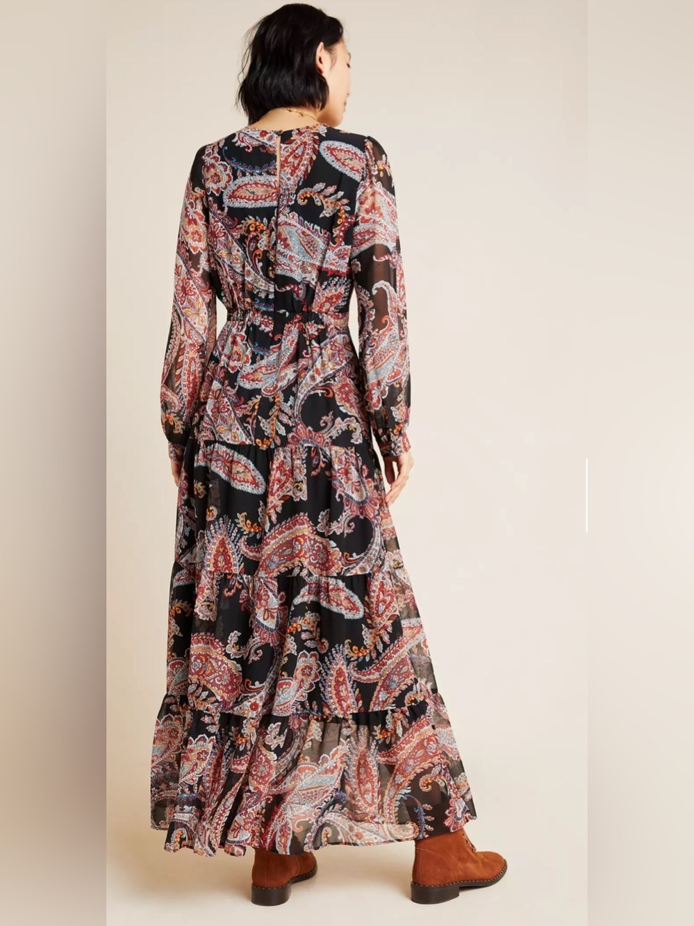 Anthropologie Paisley Maxi Dress 12 - Picture 5 of 10